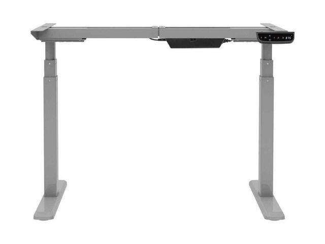 Monoprice Adjustable Sit Stand Table Desk Frame - Grey With Electric Dual Motor