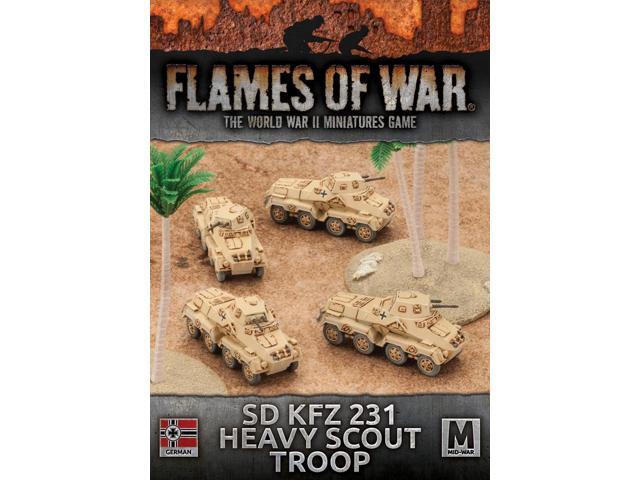 Flames of War 4th Edition German Sd Kfz 231 Heavy Scout Troop GBX100