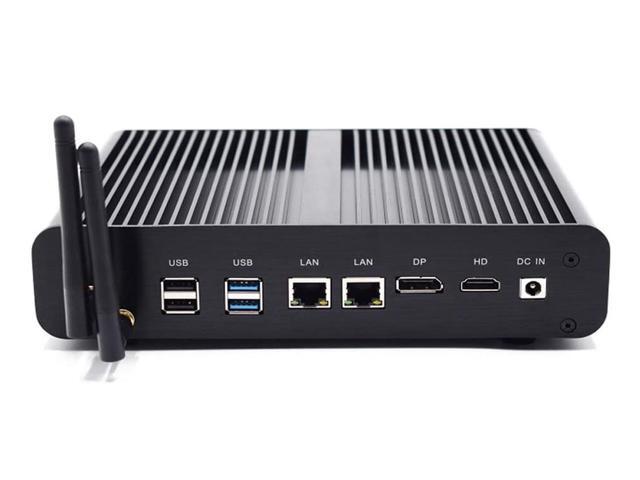 Partaker B13 Fanless Mini PC Gaming PC 4K HD Mini Desktop Intel Core i7 6567UWindows 10 64 Bit/Linux Dual LAN Dual Display SD Optical 8usb