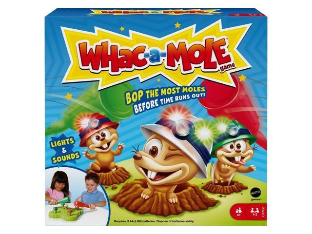 Whac-a-Mole WHAC-A-MOLE Kids Arcade Game with Mallets & Lights & Sounds for 1 or 2 Players 4 Years Old & Up Board Game Mattel Inc GYN50