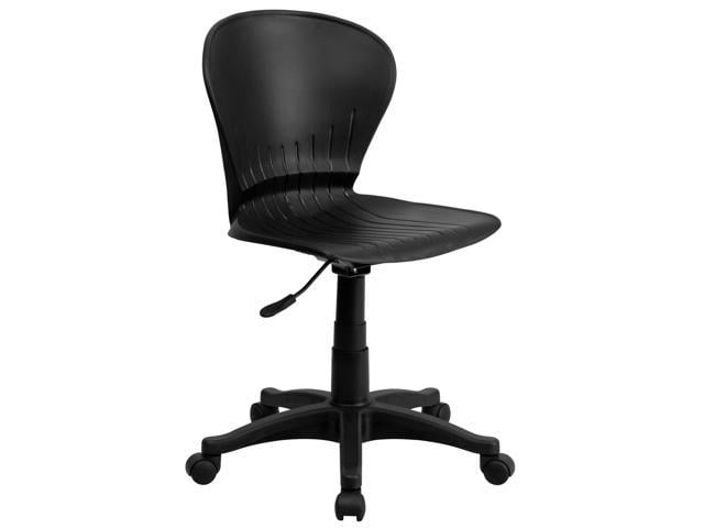 Flash Furniture Mid-Back Black Plastic Swivel Task Chair