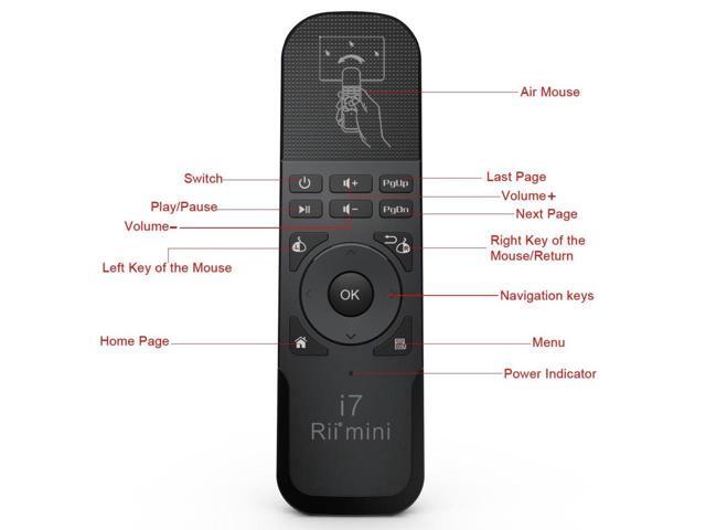 keyboard for Rii Mini i7 Mini 24Ghz Wireless Air Mouse Remote Combo for TV Box PC Laptop