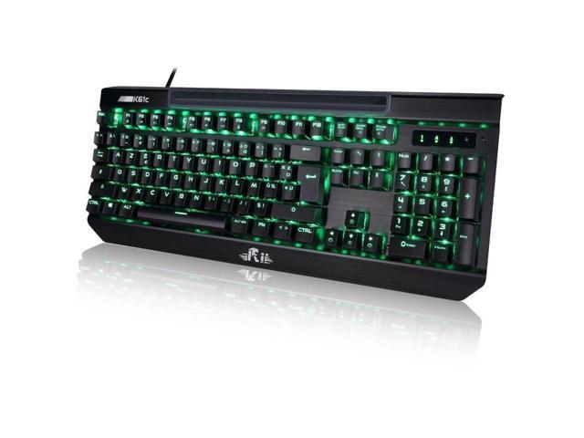 keyboard for Rii K61C Wired Backlit Mechanical Gaming Keyboard 104 keys anti-ghosting PC gaming keyboard blue switch with 3 macro keys