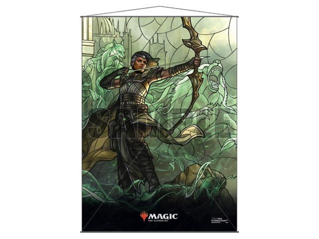 Wall Scroll Magic The Gathering Stained Glass Vivien Silky Fabric Vibrant Full Color High Resolution Details Ultra Pro