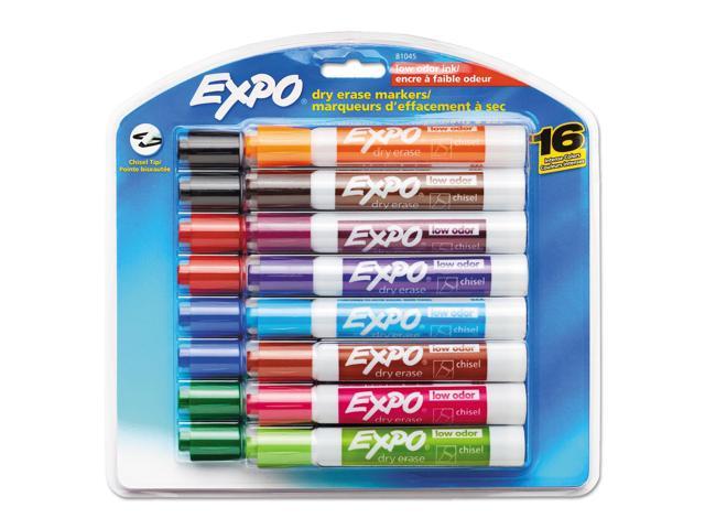 Low-Odor Dry-Erase Marker, Ultra Fine Point, Black, 4/Pack 