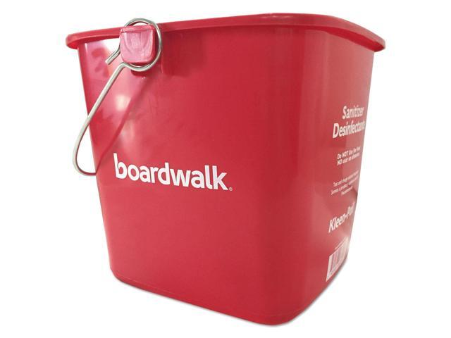 Boardwalk Sanitizing Bucket 6 qt Red Plastic KP196RD