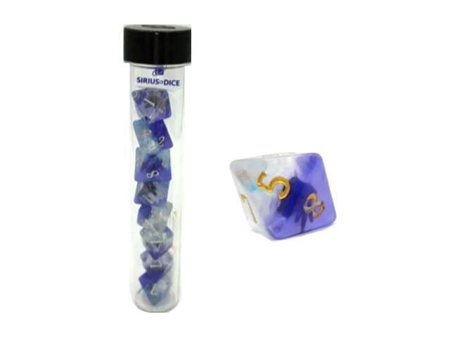 Sirius Healing Hands D8 8pc Blue Semi-Translucent Dice Set D & D Role Playing Game Accessory