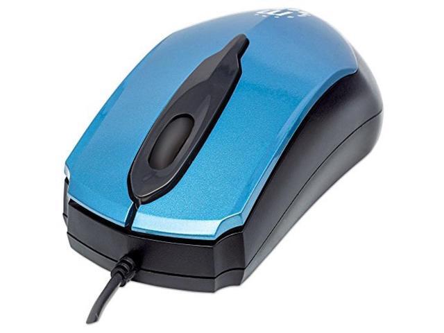 Manhattan 177801 Edge Optical USB Mouse (Blue/Black)