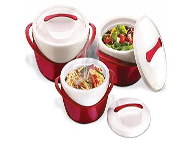 Pinnacle Thermoware 3 Pc Set Casserole Dish - Large Soup and Salad Bowl Set - Insulated Serving Bowl With Lid - Great Bowl for Holiday Dinner and