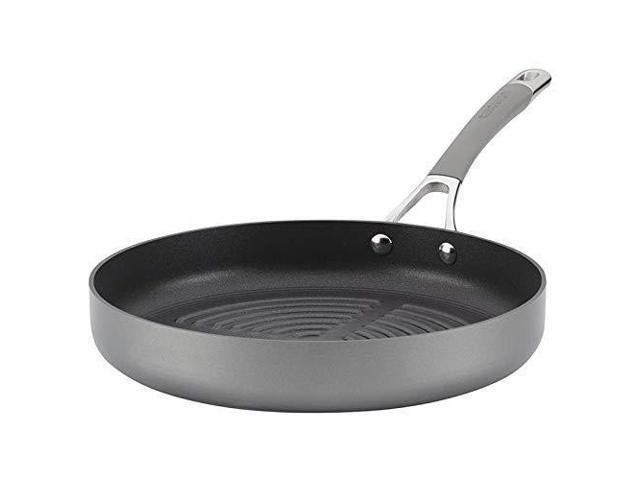 Circulon 84572 11' Deep Round Pan Hard Anodized Aluminum Grill Griddle Oyster Gray