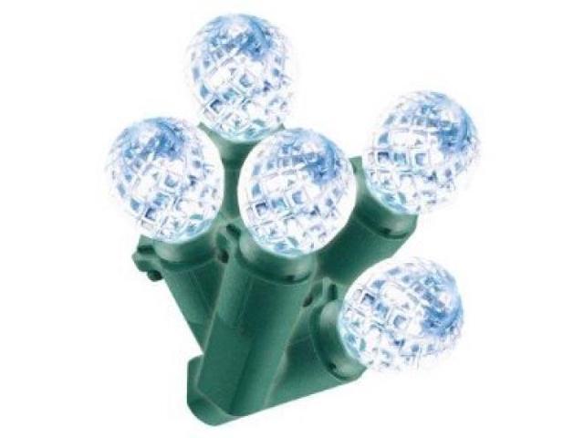 LED Faceted Shere Lights (B7) 60 Bulbs Cool White