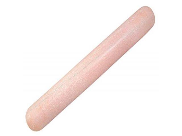 Large French Pastry Solid Pink Marble Rolling Pin 17 1/4 Inch