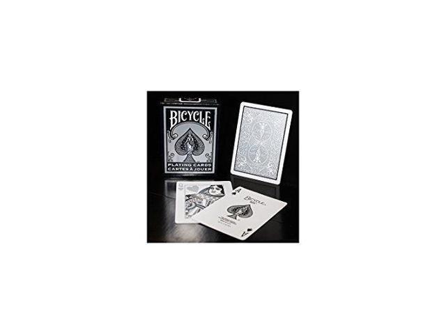 BICYCLE BLACK/SILVER AND WHITE PLAYING CARDS