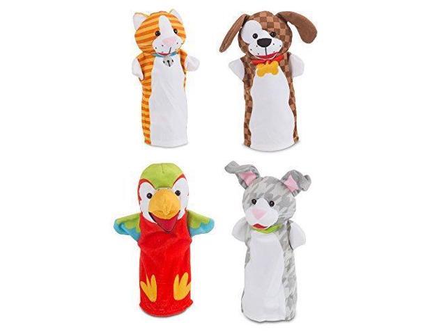 melissa & doug 96036 playful pets hand puppets multicolor