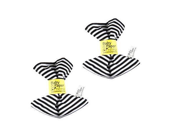 Baby Paper - 2 Pack of Crinkly Baby Toy - Black & White Stripe