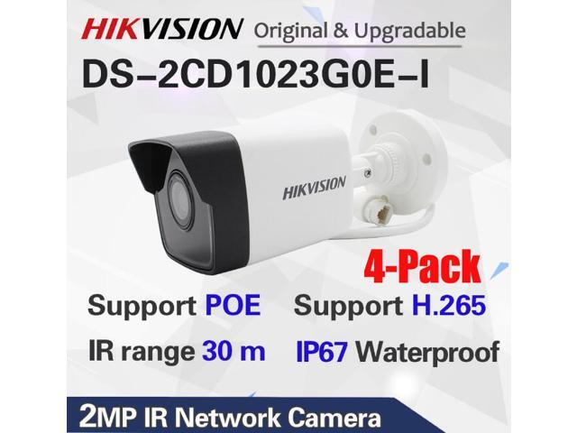 Neweggbusiness Hikvision Ds 2cd1023g0e I Network 2mp 1080p Fixed 2 8mm Lens Ir Full Hd Bullet Ip Camera 4 Pack