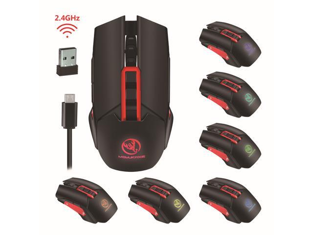 Wanmingtek Professional Wireless Gaming Mouse 24G Optical Mouse 6 Button 2400DPI Backlight Gaming Mice for Gamer PC Computer Laptop OS Macbook