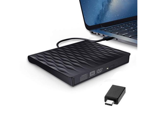 Wanmingtek External DVD Drive USB 30 Type-C CD DVD +/-RW Optical Drive USB C Burner Slim CD/DVD ROM Rewriter Writer Reader Portable for Laptop