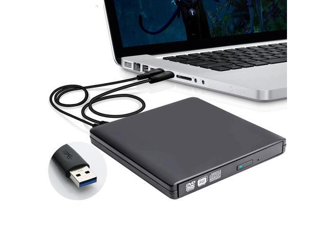 Wanmingtek Aluminum External DVD Drive DVD Player for Laptop Portable USB Tpye-C CD/DVD+/-RW Drive/DVD Player CD ROM Burner Compatible with Laptop