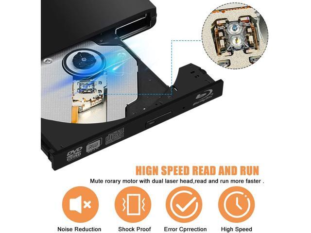 NeweggBusiness - Jansicotek Aluminum External Blu-Ray DVD Burner