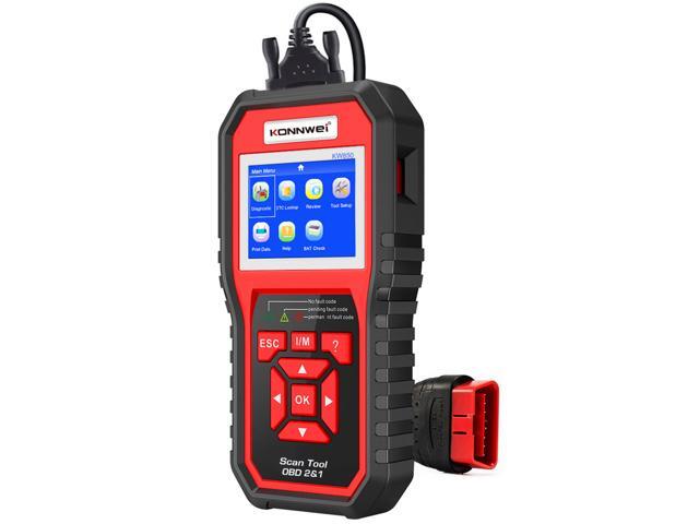 KONNWEI KW850 OBD2 Scanner Universal Automotive Engine Fault Code Reader EOBD OBDII CAN Diagnostic Scan Tool (Red)