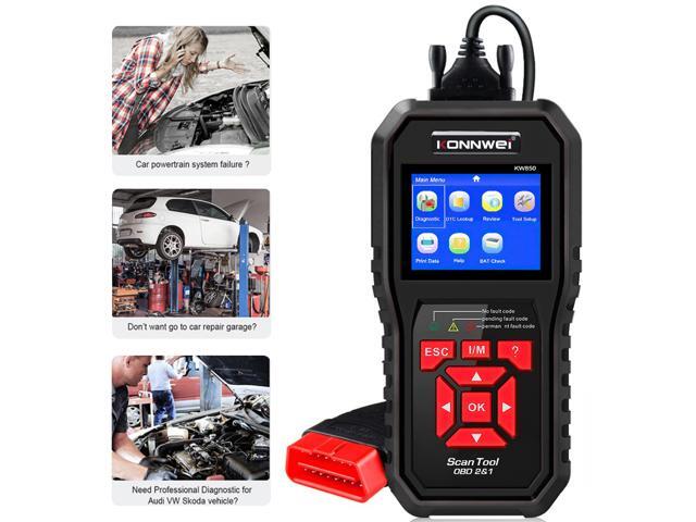 KW850 OBD2 Scanner Professional OBD II Auto Fault Code Reader Automotive Check Engine Light Diagnostic EOBD Scan Tool for All OBDII Protocol Cars