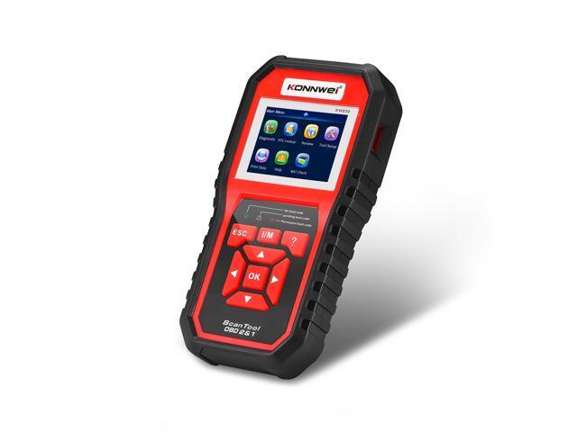 KONNWEI KW850 Car Code Reader for Check Engine Light O2 Sensor and EVAP Test On-Board Monitor Test Mode 6Smog Check OBD2 Diagnostic Scan Tool for