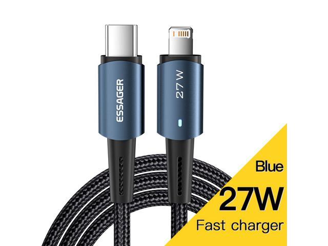 NeweggBusiness - [10ft, 1-pack] ESTONE USB C to Lightning Cable 3A PD 27W  Cable QC4.0 Super Fast Charging Nylon Braided Charger Cord 480Mbps Data for  Apple iPhone 14/13/12/Pro/11/8/7/6