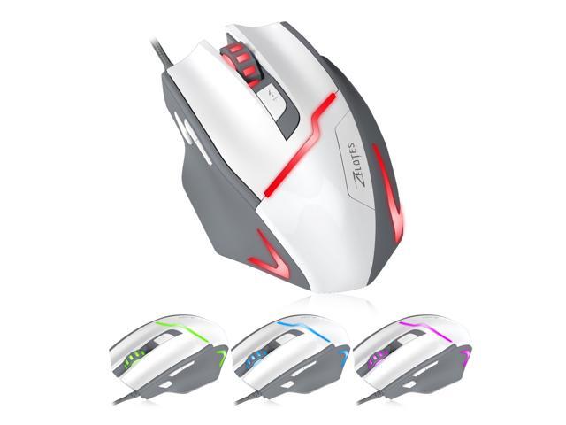 Wanmingtek Professional Game Mouse 7200DPI 7 Buttons USB Optical Wired Gaming Mouse Gaming Mice Mice with LED Breathe Light for Pro Game