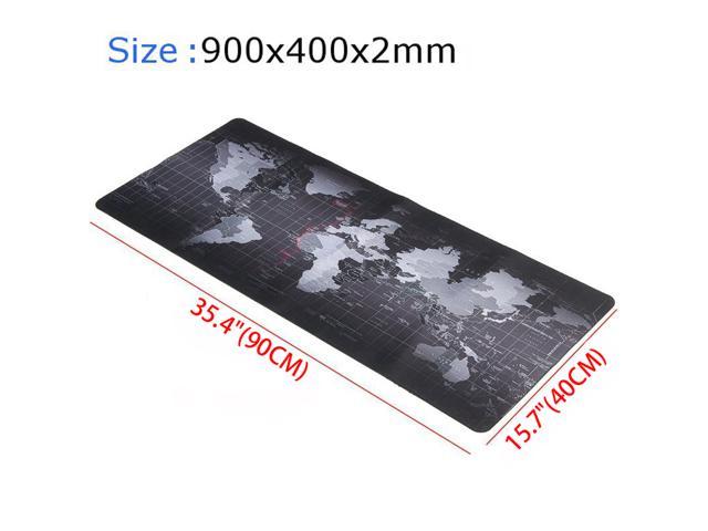 NeweggBusiness - Jansicotek XL 900*400*2mm World Map Speed Keyboard Mouse  Pad Mat Computer Gaming Mousepad Locking Edge Table Mat- Non-slip Rubber  Base for PC Computer Laptop