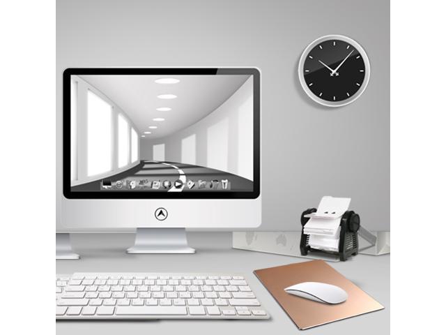 Wanmingtek Computer Game Mouse Pad Smooth Gaming Aluminium Mouse Pad Fast and Accurate Control with Non-slip Rubber Base for PC Computer Laptop