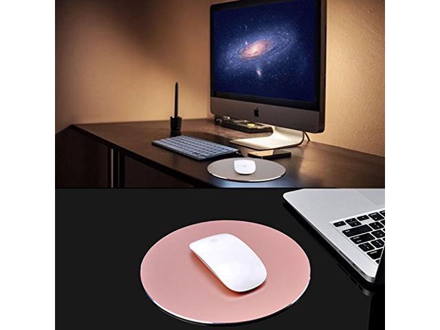 Wanmingtek Computer Game Mouse Pad 866'Round Smooth Gaming Aluminium Mouse Pad Fast and Accurate Control with Non-slip Rubber Base for PC Computer
