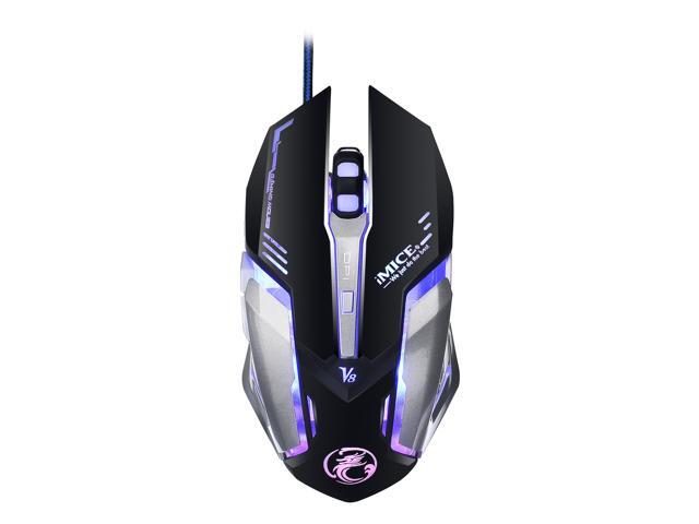 Wanmingtek V8 Programmable PC Computer Game Mouse Macro 4000DPI Led Optical 6D USB Wired game Gaming Mouse gamer For Laptop