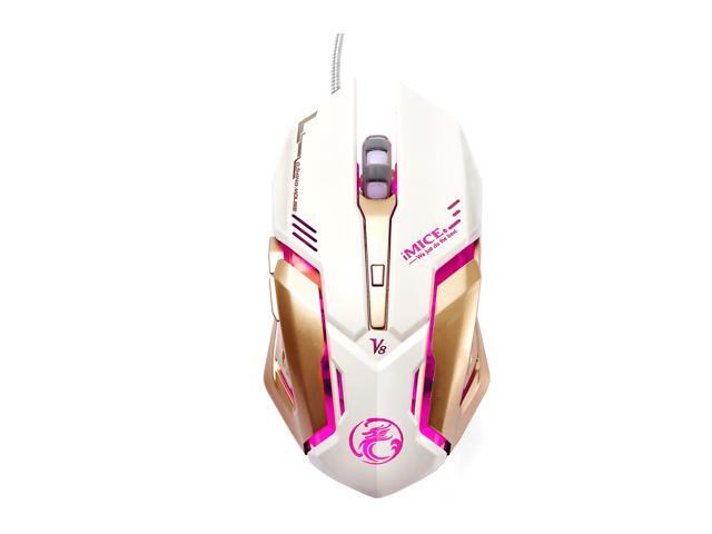 Wanmingtek V8 Programmable PC Computer Game Mouse Macro 4000DPI Led Optical 6D USB Wired game Gaming Mouse gamer For Laptop