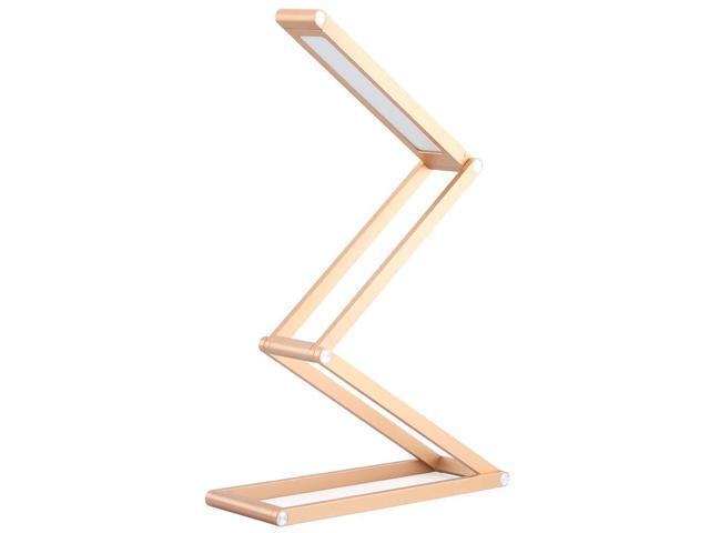 Wanmingtek Rechargeable Desk Lamp Portable Dimmable LED Table Lamp with 2 Brightness Levels Aluminum Alloy Folding Lamp for Reading Studying