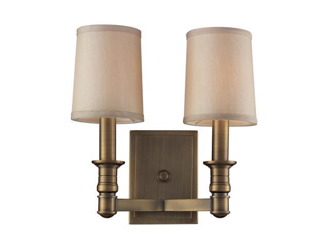 Elk Lighting Baxter 2- Light Wall Sconce in Brushed Antique Brass - 31261-2