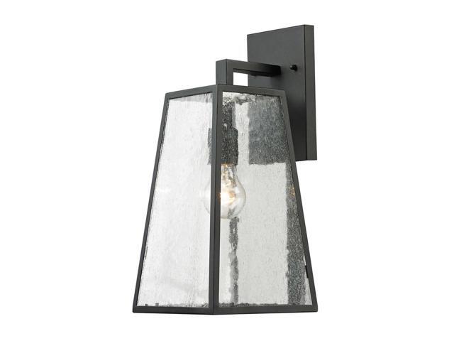 Elk Lighting Meditterano Collection 1 Light Outdoor Sconce In Textured Matte Bla
