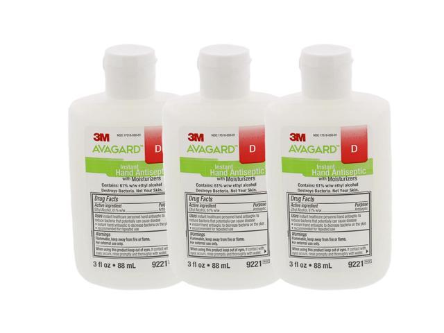 3M 50864 Avagard D Instant Hand Antiseptic with Moisturizers 3-Pack 3 oz