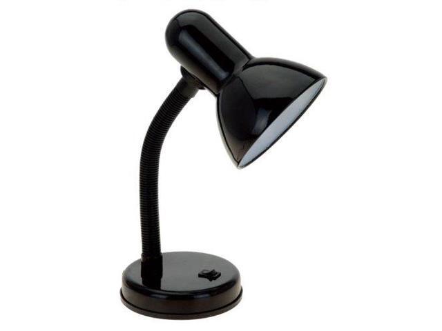 Simple Designs LD1003-BLK Basic Metal Desk Lamp with Flexible Hose Neck Black