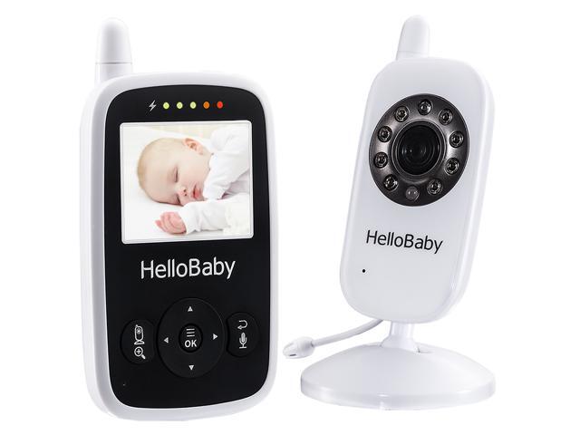 Hellobaby wireless video baby monitor HB24 with24GHz and night vision temperature monitoring & two way talk system