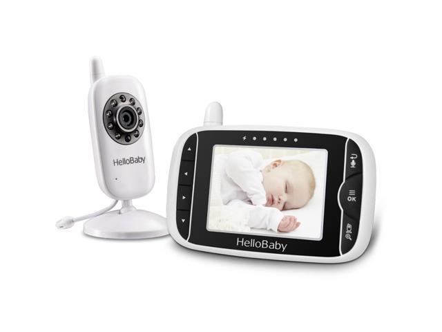 HelloBaby 32' LCD Wireless Video Baby Monitor 24GHz with Night Vision & Temperature Sensor