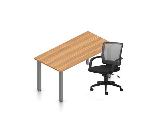 Compact Computer Desk 48' X 24' Set for Home Office and Students Computer Desk / Sturdy Desk for Work From Home Distance Learning Work Environment