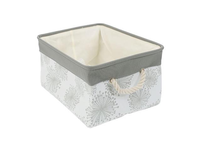 Storage Basket Bin with Cotton Handles Fabric Storage Bin Laundry Basket with Drawstring Closure for Clothes Towel Organizer (Large -161' x