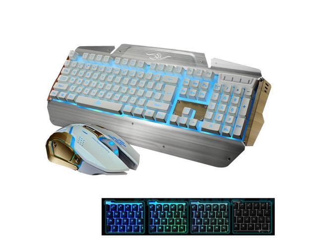 Backlight Mechanical Touch Mouse Keyboard Set Usb Metal Backlit Keyboard With Hand Holder Wired Gaming Mouse And Keyboard Set