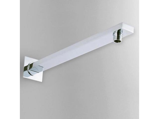 Stainless Steel Square Shower Arm Wall-Mounted Shower Arm Water Inlet Pipe Shower Head Holder Bathroom Shower Accessories