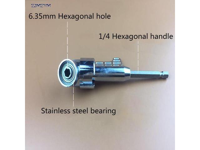 1/4 Inch Magnetic Bit Angle Driver Screwdriver Bits 105 Degree Adjustable Angle Bit Driver Adapter Screwdriver Head Angle Driver