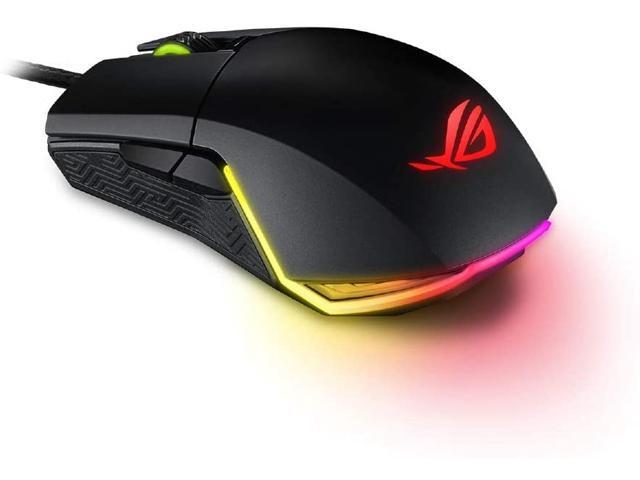 ASUS Optical Gaming Mouse - ROG Pugio Ergonomic & Truly Ambidextrous PC Gaming Mouse Configurable & Swappable Side Buttons 7200 DPI Optical