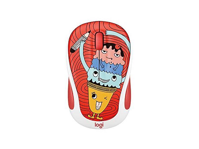 Logitech DOODLE COLLECTION M325C Wireless Mouse - Optical - Wireless - Radio Frequency - USB - 1000 dpi - Tilt Wheel - 5 Button(s) - Triple Scoop