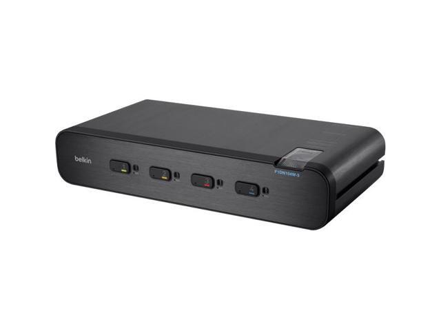 Belkin F1DN104W-3 - Advanced Secure 4-Port DisplayPort Dual-Head KVM PP 30