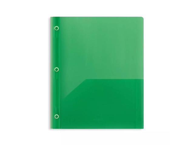 NeweggBusiness - Staples 2 Pocket Plastic Folder Green 970157